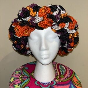 Crochet triple Ruffle Beanie